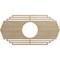 Ekena Millwork Chrysler Wood Fretwork Pierced Ceiling Medallion, Birch, 36"W x 18"H x 9 1/2"ID x 1/4"T CMWP36X18X0250CSBI - alternate 1